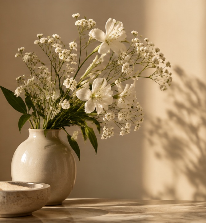 A minimalist fragrance bottle and scent ritual